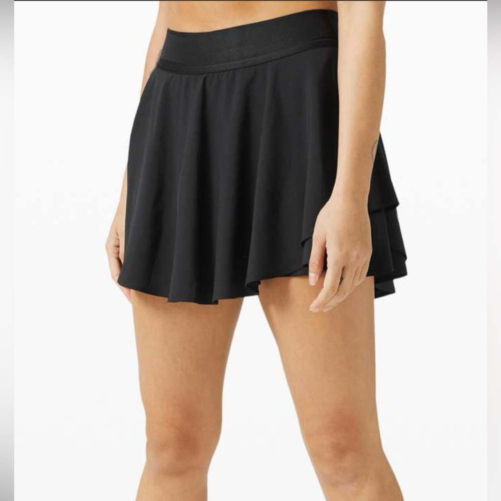 lululemon athletica Black Court Rival Skirt  (Tall)